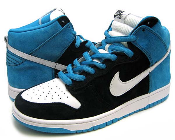 NIKE DUNK HIGH PRO SB CONSOLITED [BLACK/WHITE-BLUE REEF] 305050-014