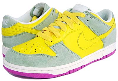 nike wmns dunk low cl [t.yellow/t.yellow-aa grey- pinkfire] (317815-771) ナイキ ダンク ロー CL 「イエロー/ピンク」