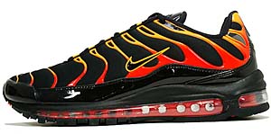 nike air max plus 97 [foot locker exclusive/black/black-engine 1-shck orng] (327455-001) ナイキ エアマックス プラス 97 「フットロッカー別注/黒赤」