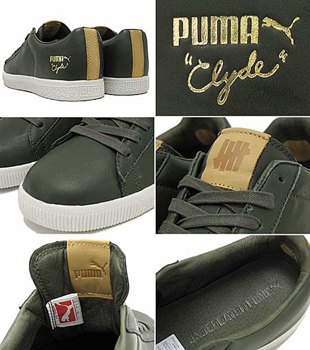 UNDEFEATED x PUMA CLYDE LUXE [FOREST NIGHT/VAP GREY] 352775 画像1