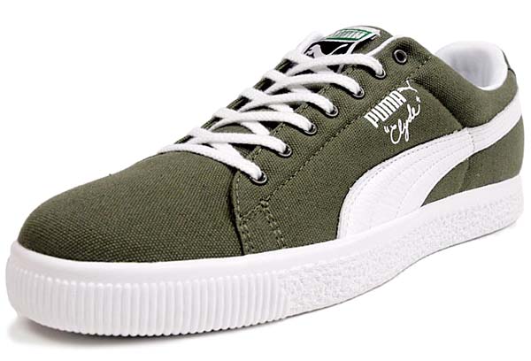 Puma CLYDE CANVAS LEATHER FS [OLIVE/WHITE]
