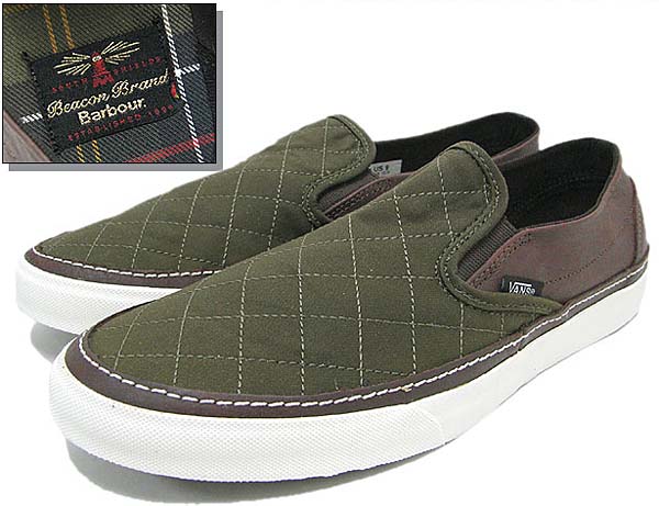 BARBOUR x VANS CLASSIC SLIP-ON CALIFORNIA [Classic Waxed] 0IL5746