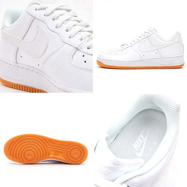 NIKE AIR FORCE 1 LOW 07 [WHITE/WHITE-GUM MED BROWN] 488298-129
