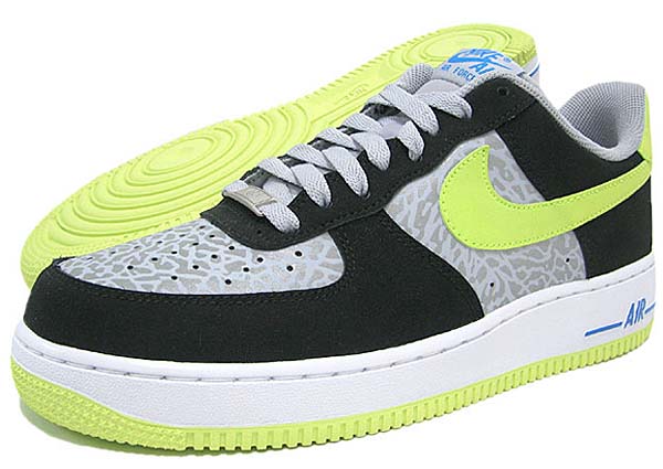 NIKE AIR FORCE 1 LOW ICONS [REFLECT SILVER/VOLT/BLACK] 488298-077