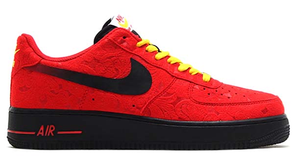 NIKE AIR FORCE 1 LOW [UNIVERSITY RED/BLACK-UNIVERSITY RED/TOUR YELLOW] 488298-617