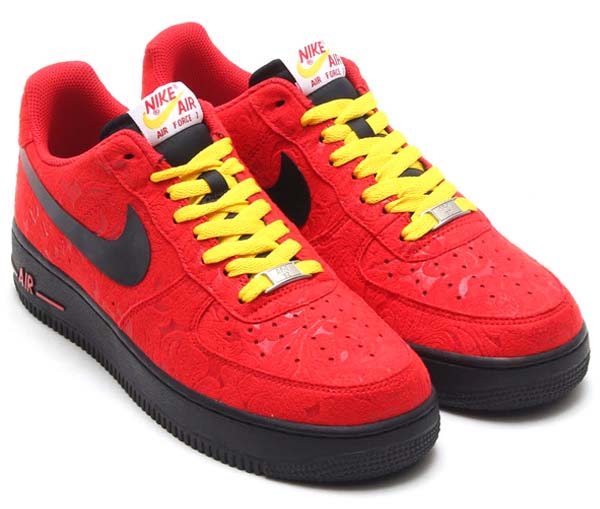 NIKE AIR FORCE 1 LOW [UNIVERSITY RED/BLACK-UNIVERSITY RED/TOUR YELLOW] 488298-617