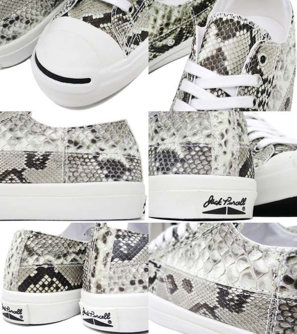 CONVERSE JACK PURCELL NATURAL PYTHON LEATHER [WHITE/BLACK] 32242450
