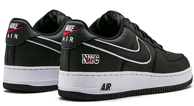 NIKE AIR FORCE 1 LOW NYC [BLACK / WHITE-UNIVERSITY RED] 845053-002