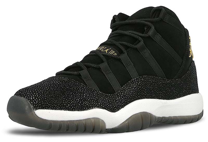 NIKE AIR JORDAN 11 RETRO PREM HC [BLACK / METALLIC GOLD-WHITE-INFRARED 23] 852625-030