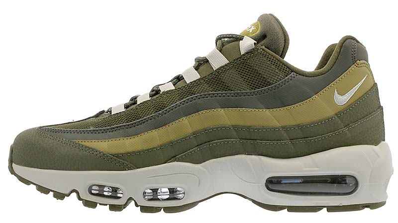 NIKE AIR MAX 95 ESSENTIAL [OLIVE CANVAS / LIGHT BONE / GOLDEN MOSS] 749766-303 ナイキ エアマックス95 エッセンシャル 「オリーブ/モスグリーン」