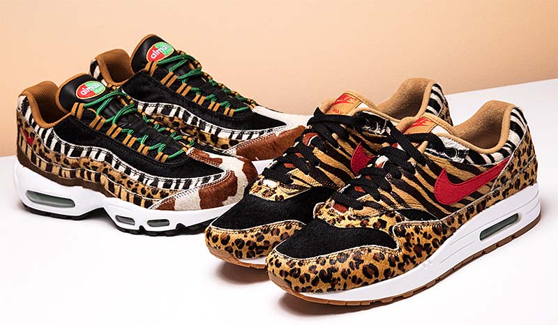 atmos x NIKE AIR MAX 1 DLX “Animal Pack 2.0” [WHEAT / BISON-CLASSIC GREEN-SPORT RED] AQ0928-700
