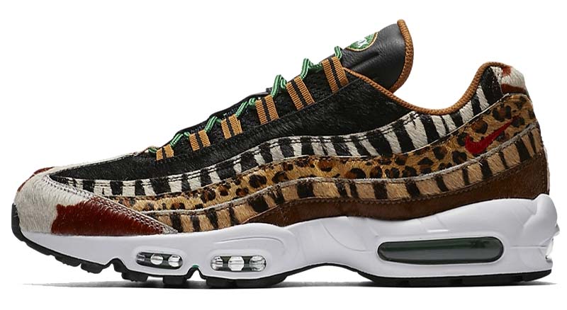 NIKE x atmos AIR MAX 95 DLX "ANIMAL PACK" [WHEAT / BISON-CLASSIC GREEN-SPORT RED] AQ0929-200