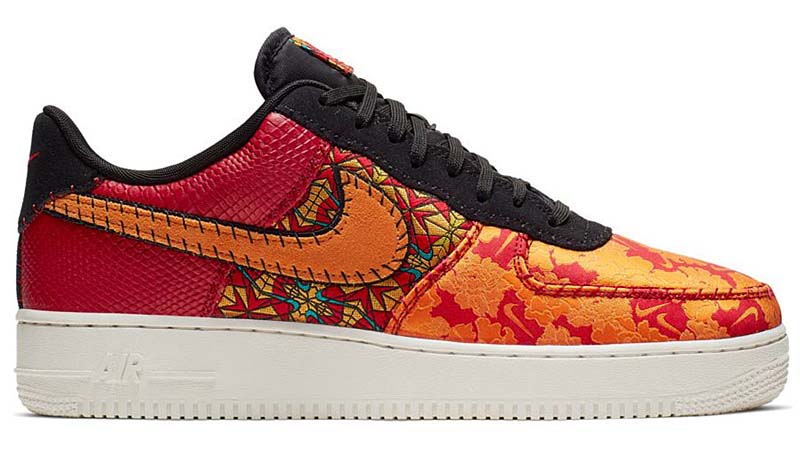 NIKE AIR FORCE 1 07 PRM 3 "CHINESE NEW YEAR"[GYM RED/ORNG PL-BLACK-CNYN GLD] AT4144-601 ナイキ エアフォース1 07 プレミアム3 旧正月 「レッド/オレンジ/ゴールド」