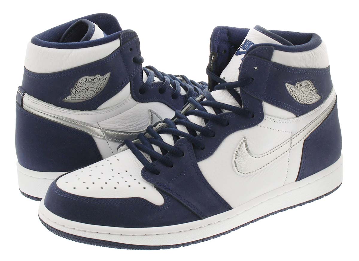 NIKE AIR JORDAN 1 RETRO HIGH OG CO.JP WHITE / MIDNIGHT NAVY / METALLIC SILVER DC1788-100 ナイキ エア ジョーダン 1 レトロ ハイ OG CO.JP ホワイト/ネイビー/シルバー