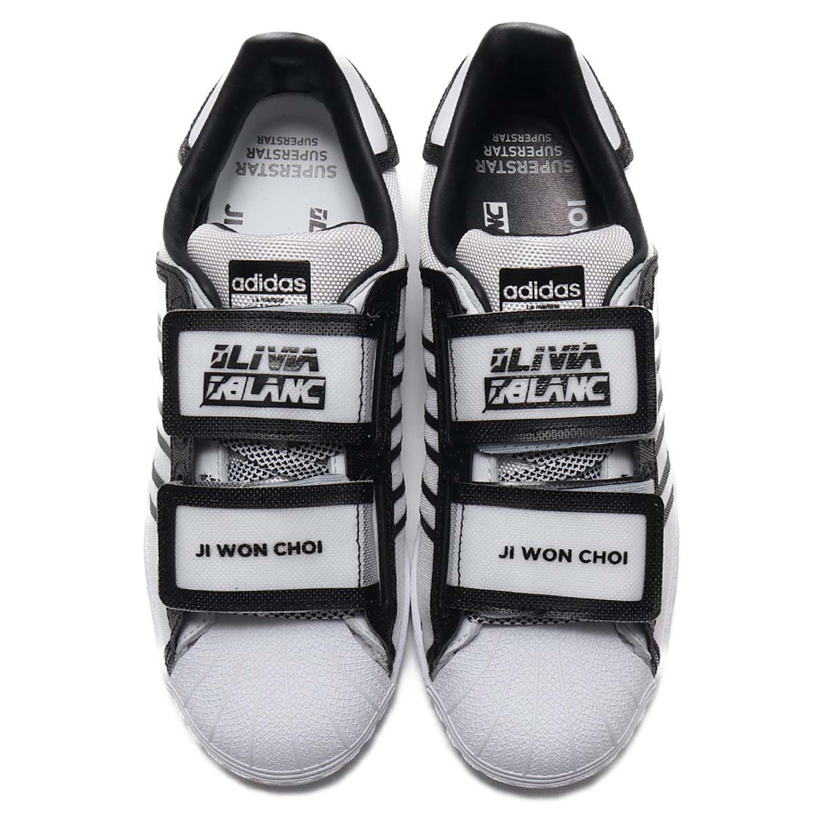 JI WON CHOI x Olivia LeBlanc x adidas SUPERSTAR FOOTWEAR WHITE / CORE BLACK / SCARLET FW6635 ジウォン・チェ x オリビア・ルブラン x アディダス スーパースター ホワイト/ブラック/レッド