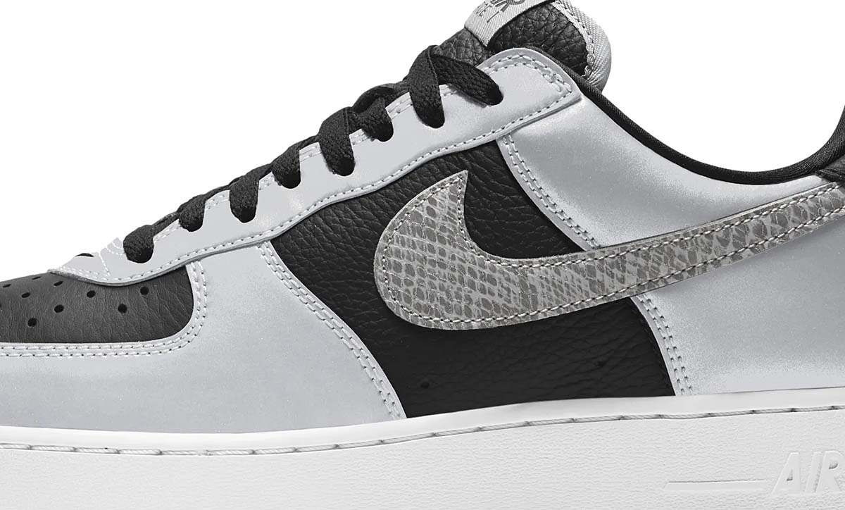 なく良好ですNIKE ナイキ AIR FORCE 1 SILVER SNAKE 黒蛇 復刻版