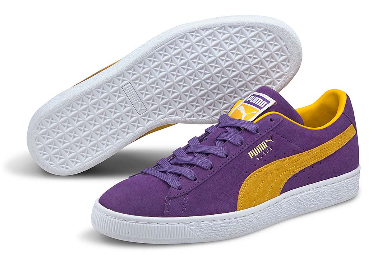 PUMA SUEDE TEAMS PRISM VIOLET-SPECTRA YELLOW プーマ スウェード チームス パープル/イエロー 380168-03