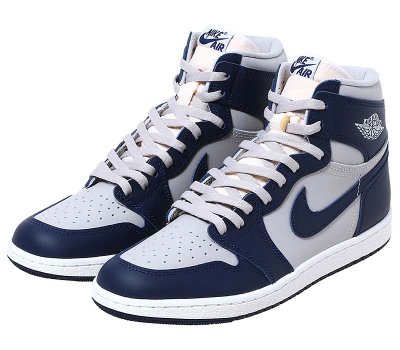 NIKE AIR JORDAN 1 HIGH 85 GEORGETOWN COLLEGE NAVY / SUMMIT WHITE / TECH GREY BQ4422-400 ナイキ エアジョーダン1 ハイ 85 ジョージタウン ネイビー/ホワイト/グレー