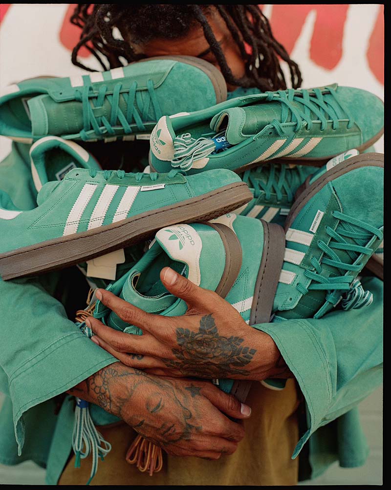 adidas x DARRYL BROWN CAMPUS 80 ACTIVE GREEN / OFF WHITE / GUM GX1656 アディダス × ダリル・ブラウン キャンパス 80 アクティブグリーン/オフホワイト/ガム