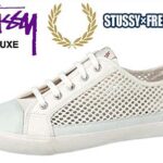 STUSSY DELUXE × FRED PERRY MESH LEATHER SHOES [WHITE]