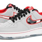 NIKE AIR FORCE 1 LOW [WOLF GREY/HYPER RED] (488298-022)