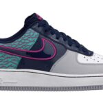 NIKE AIR FORCE 1 LOW 07 ELEPHANT PRINT [MIDNIGHT NAVY/MIDNIGHT NAVY-FUSION PINK] (488298-417)