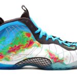 NIKE AIR FOAMPOSITE ONE PRM WEATHERMAN [WHITE/CURRENT BLUE-FLASH LIME] (575420-100)