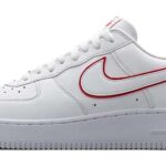 NIKE AIR FORCE 1 LOW QS BHM [WHITE / WHITE-UNIVERSITY RED] (739389-100)