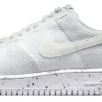 NIKE AIR FORCE 1 LOW CRATER FLYKNIT [WHITE / WHITE-SAIL-WOLF GREY] (DC4831-100)