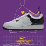 UNDERCOVER x NIKE AIR FORCE 1 LOW [GREY FOG / BLACK / UNIVERSITY GOLD] (DQ7558-001)